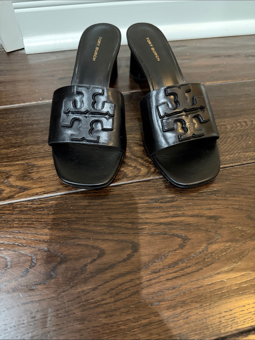 Tory Burch Double Stack Logo Mule Sandal 55MM - Picture 3 of 9